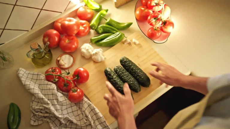 Productos frescos para realizar el Gazpacho Fresco Receta Andaluza de Garcia Millan